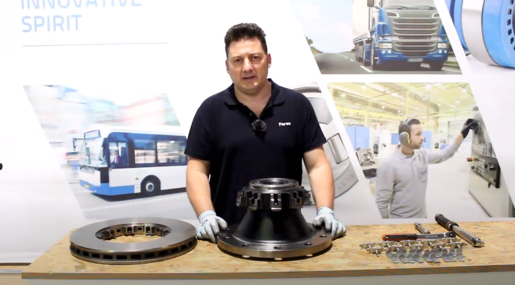 Tutorial em vídeo: montagem de discos de freio para veículos Daf em um cubo Fersa